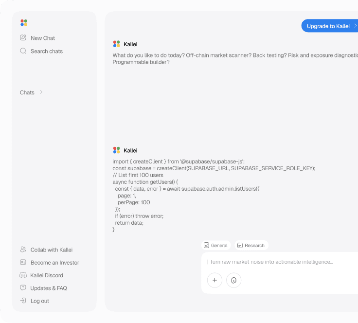 Kallei Strategy Builder